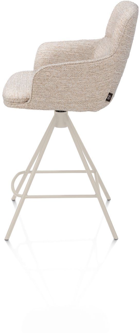 Henders en Hazel Mateo Creme Poten Barstoel