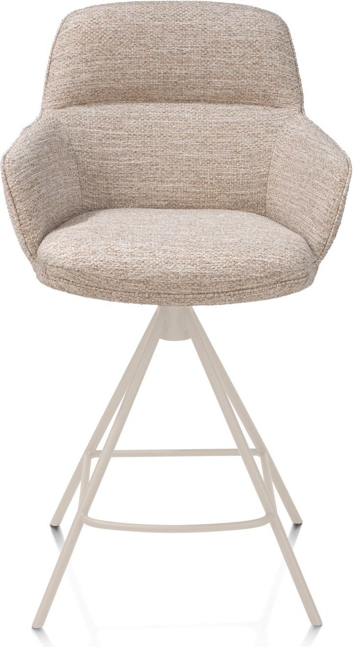 Henders en Hazel Mateo Creme Poten Barstoel