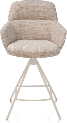Henders en Hazel Mateo Creme Poten Barstoel