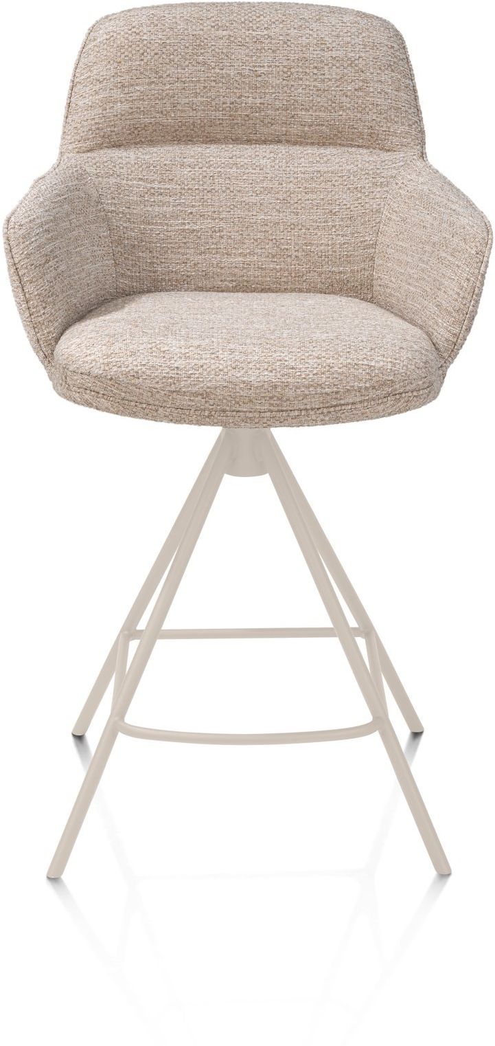 Henders en Hazel Mateo Creme Poten Barstoel