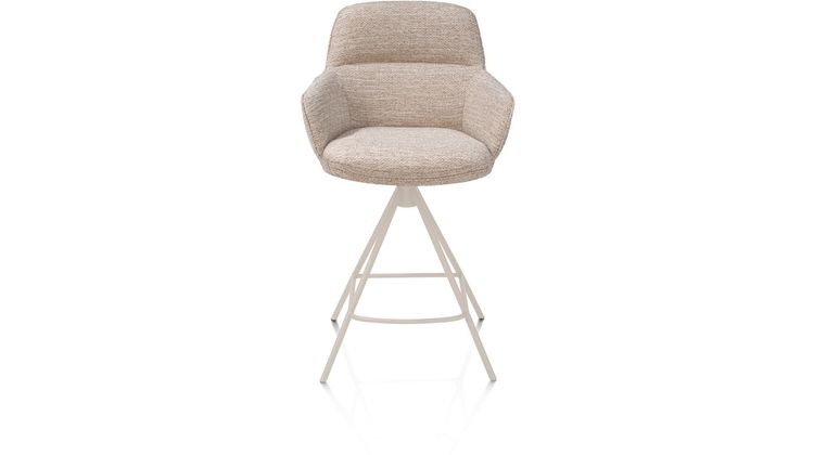 Henders en Hazel Mateo Creme Poten Barstoel