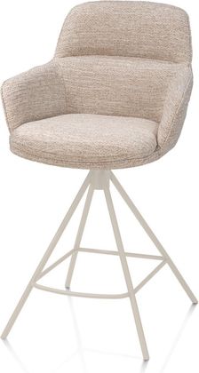 Henders en Hazel Mateo Creme Poten Barstoel