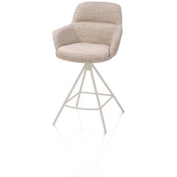 Henders en Hazel Mateo Creme Poten Barstoel
