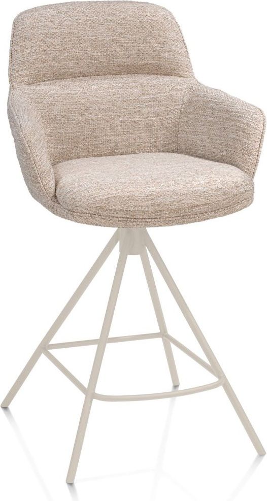 Henders en Hazel Mateo Creme Poten Barstoel