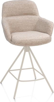 Henders en Hazel Mateo Creme Poten Barstoel