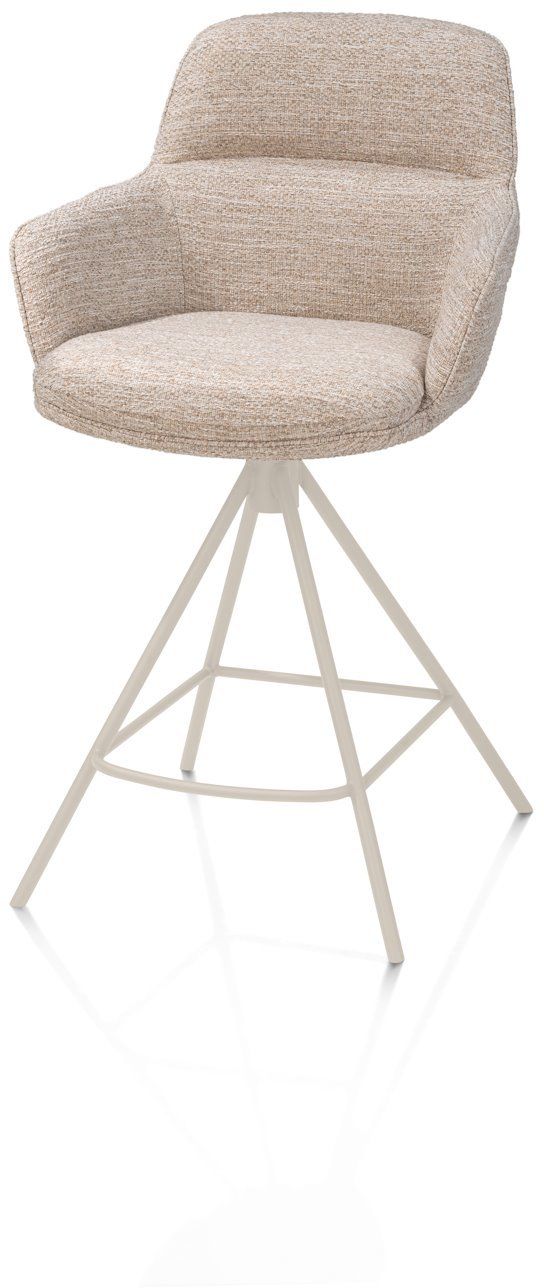 Henders en Hazel Mateo Creme Poten Barstoel