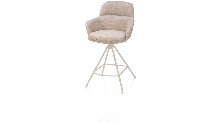 Henders en Hazel Mateo Creme Poten Barstoel