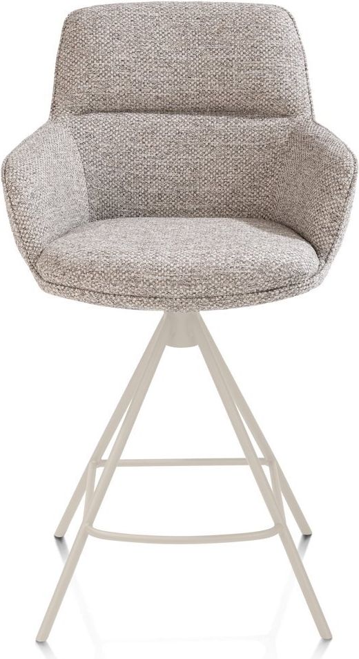 Henders en Hazel Mateo Creme Poten Barstoel