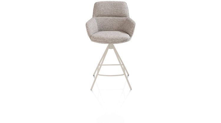 Henders en Hazel Mateo Creme Poten Barstoel