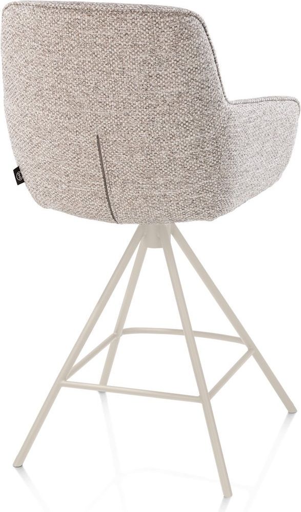 Henders en Hazel Mateo Creme Poten Barstoel