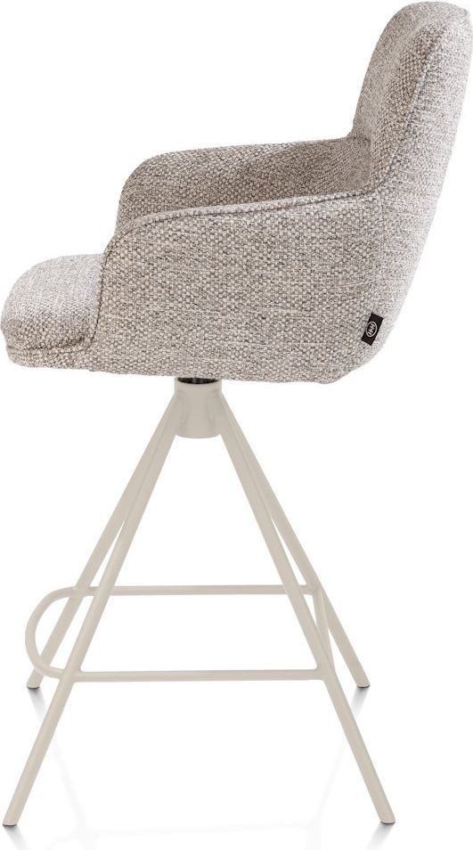Henders en Hazel Mateo Creme Poten Barstoel