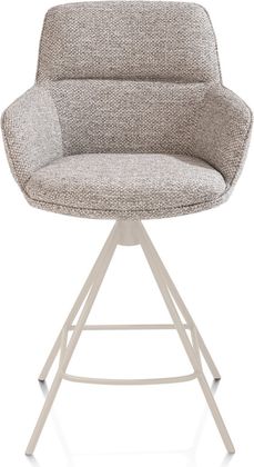 Henders en Hazel Mateo Creme Poten Barstoel