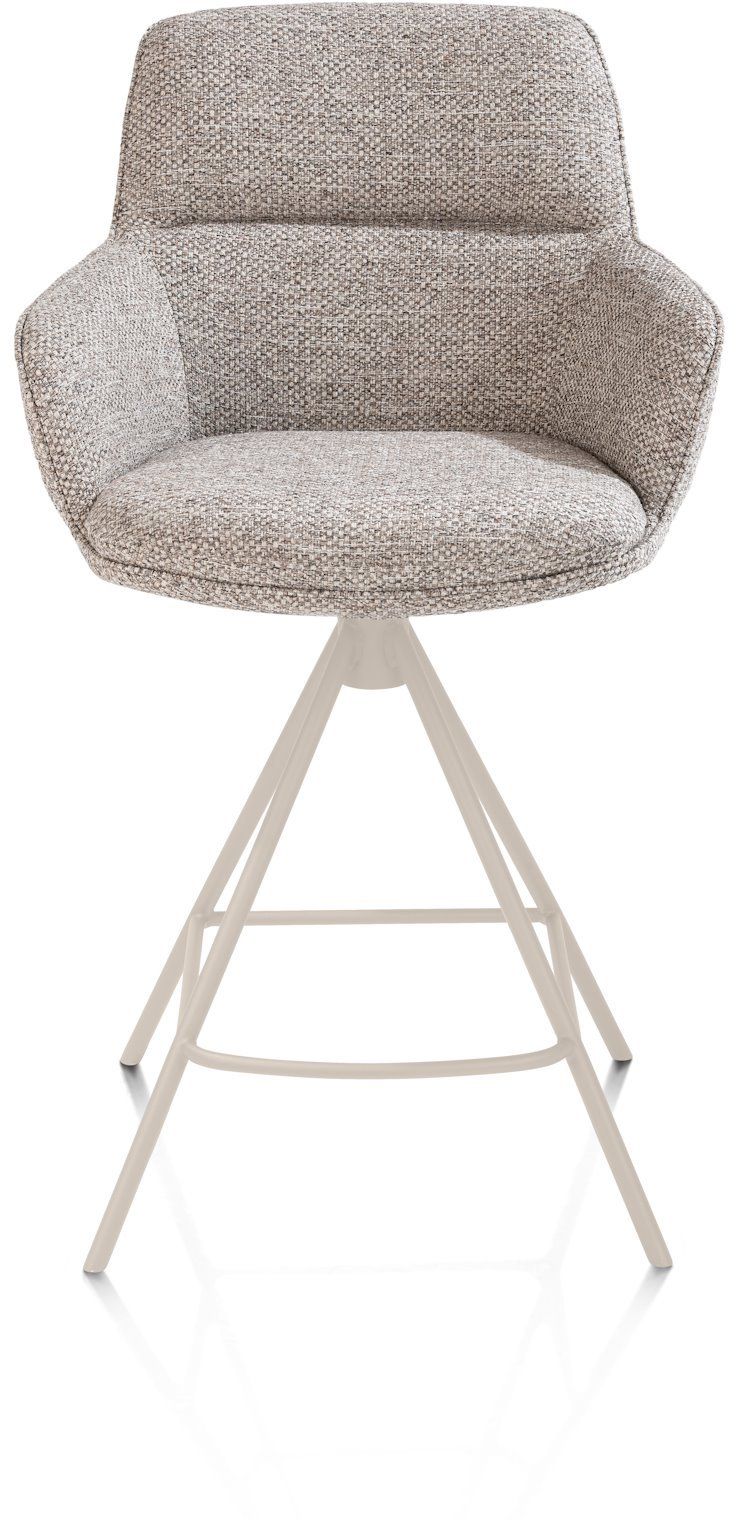 Henders en Hazel Mateo Creme Poten Barstoel
