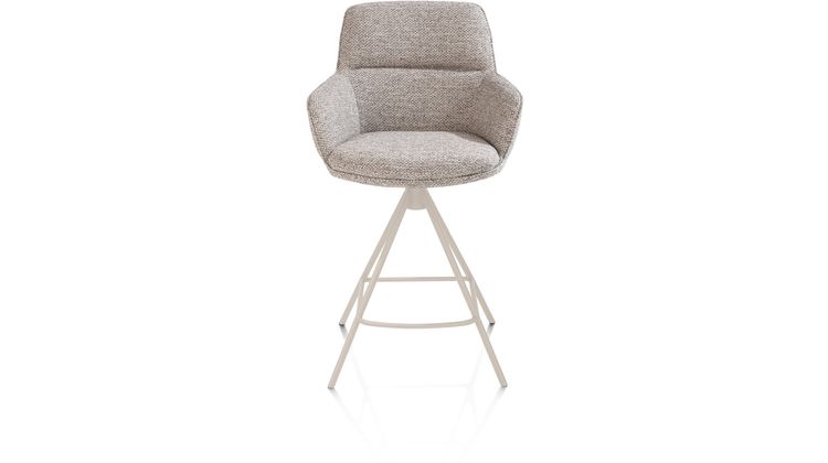 Henders en Hazel Mateo Creme Poten Barstoel