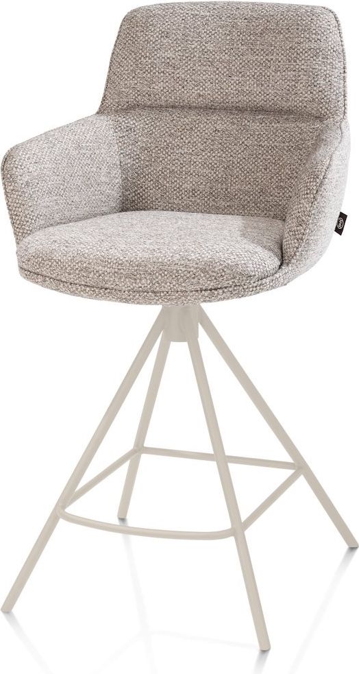 Henders en Hazel Mateo Creme Poten Barstoel