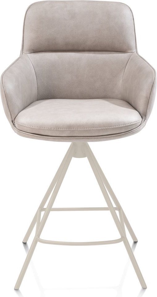 Henders en Hazel Mateo Creme Poten Barstoel