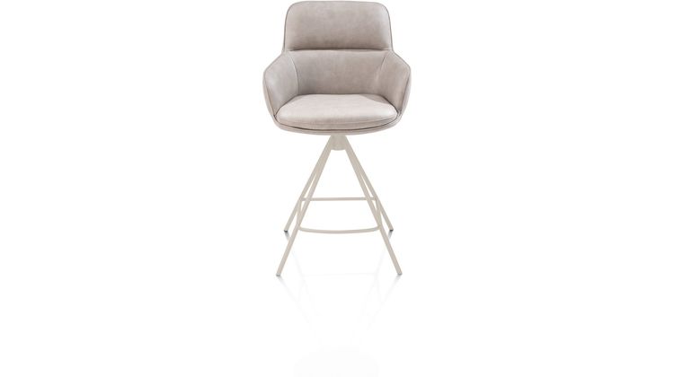 Henders en Hazel Mateo Creme Poten Barstoel