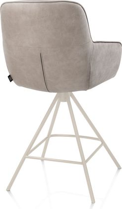 Henders en Hazel Mateo Creme Poten Barstoel