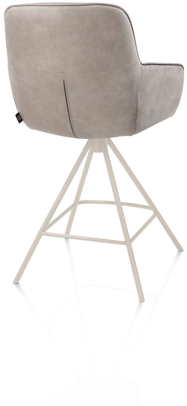 Henders en Hazel Mateo Creme Poten Barstoel
