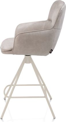 Henders en Hazel Mateo Creme Poten Barstoel