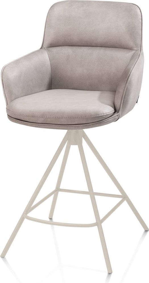 Henders en Hazel Mateo Creme Poten Barstoel