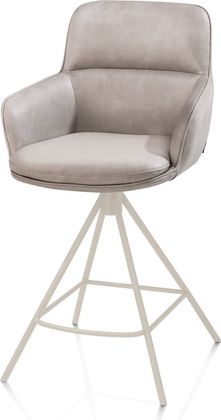 Henders en Hazel Mateo Creme Poten Barstoel