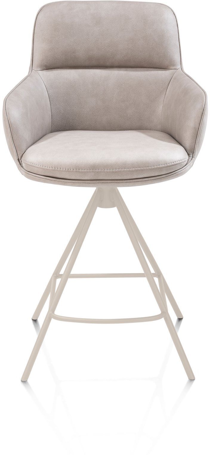 Henders en Hazel Mateo Creme Poten Barstoel