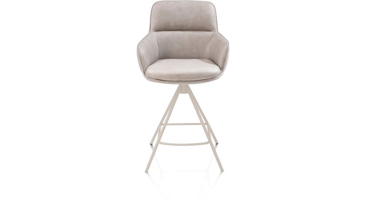 Henders en Hazel Mateo Creme Poten Barstoel