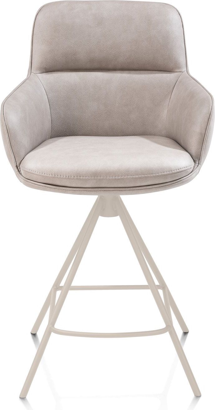 Henders en Hazel Mateo Creme Poten Barstoel