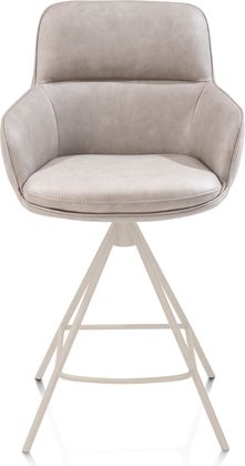 Henders en Hazel Mateo Creme Poten Barstoel
