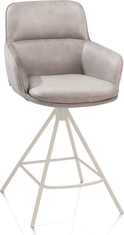 Henders en Hazel Mateo Creme Poten Barstoel