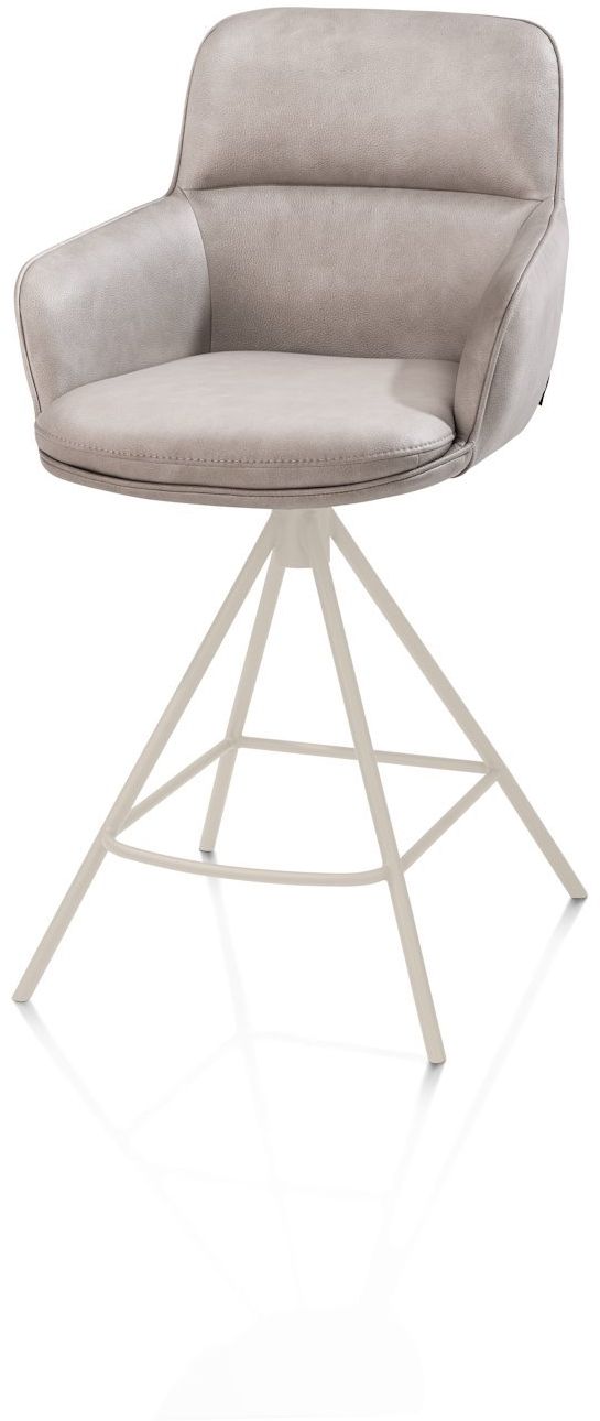 Henders en Hazel Mateo Creme Poten Barstoel