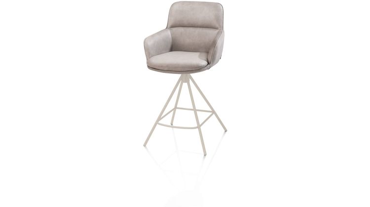 Henders en Hazel Mateo Creme Poten Barstoel