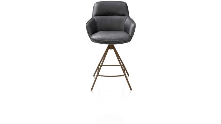 Henders en Hazel Mateo Steelbrown Poten Barstoel