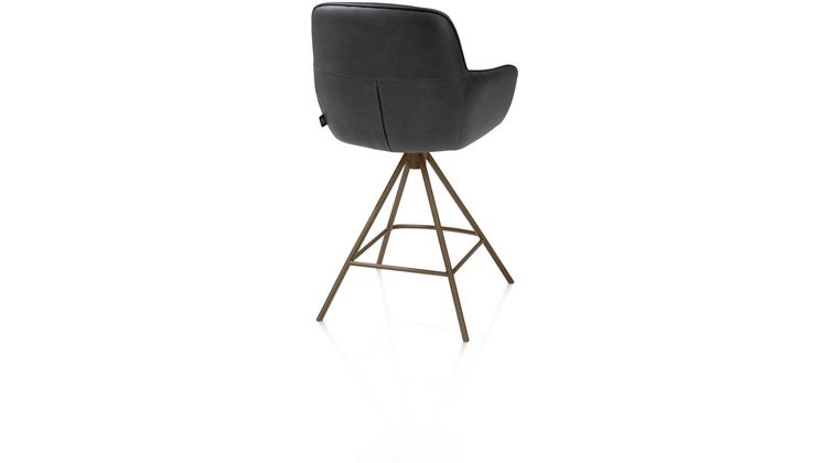 Henders en Hazel Mateo Steelbrown Poten Barstoel