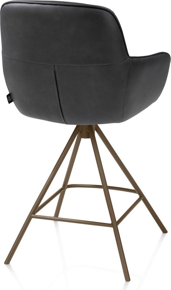 Henders en Hazel Mateo Steelbrown Poten Barstoel