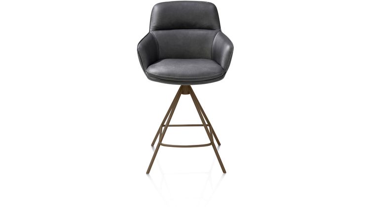 Henders en Hazel Mateo Steelbrown Poten Barstoel