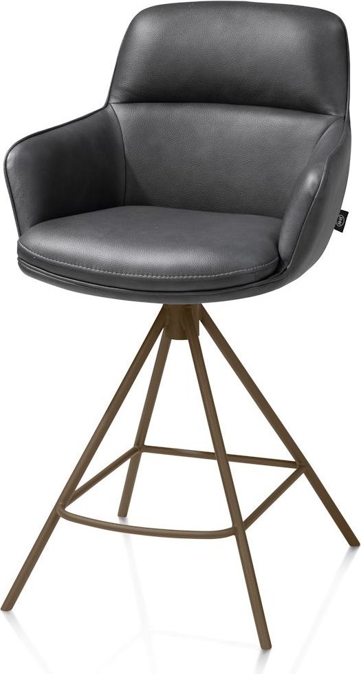 Henders en Hazel Mateo Steelbrown Poten Barstoel