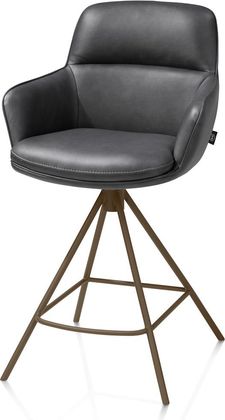 Henders en Hazel Mateo Steelbrown Poten Barstoel