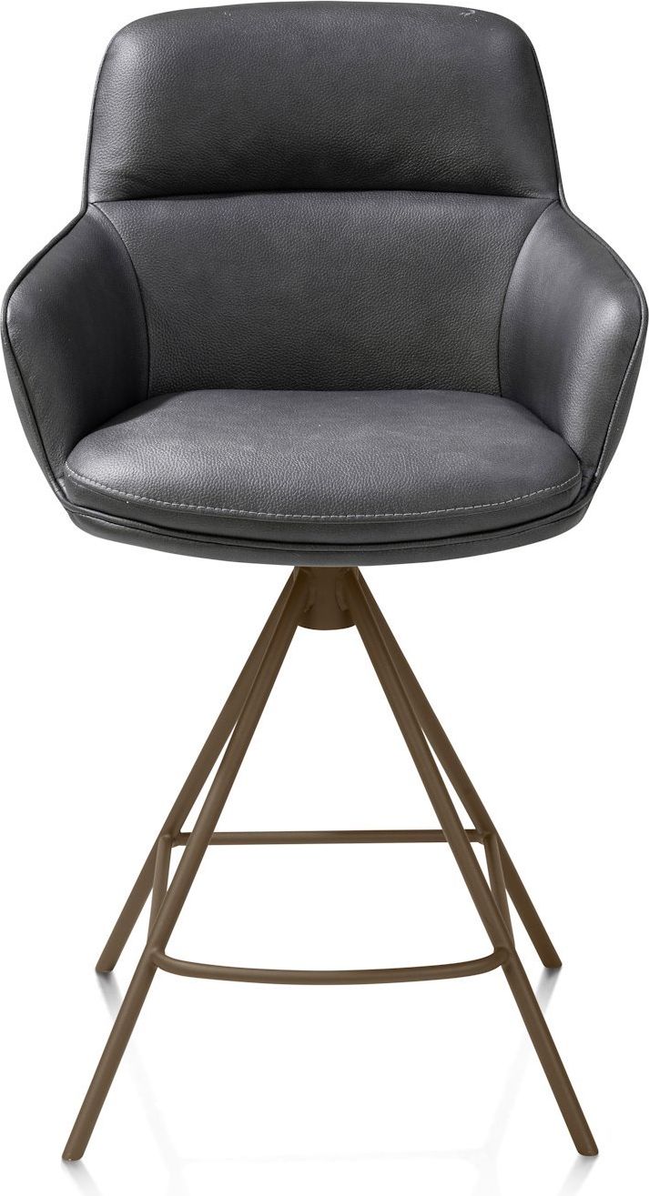 Henders en Hazel Mateo Steelbrown Poten Barstoel
