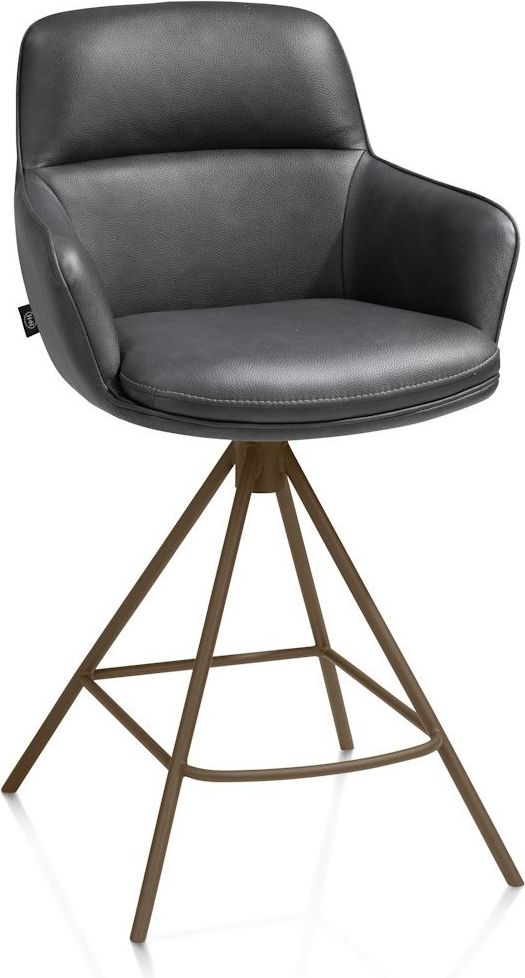 Henders en Hazel Mateo Steelbrown Poten Barstoel