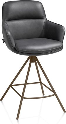 Henders en Hazel Mateo Steelbrown Poten Barstoel