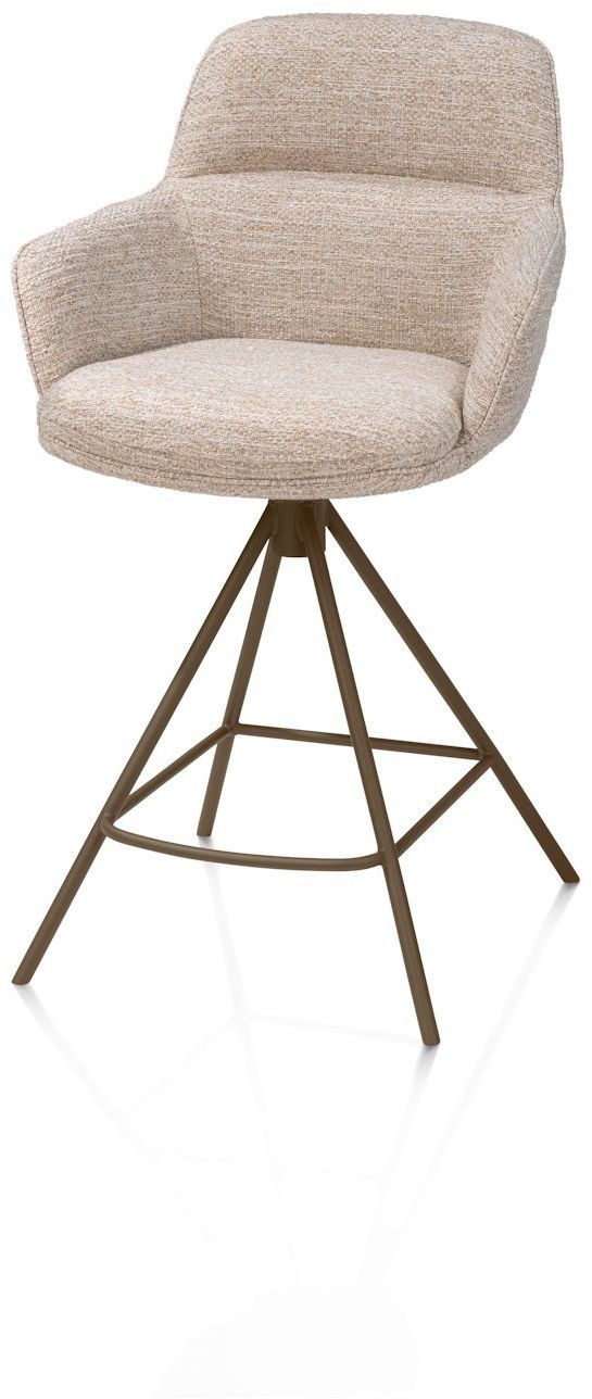 Henders en Hazel Mateo Steelbrown Poten Barstoel