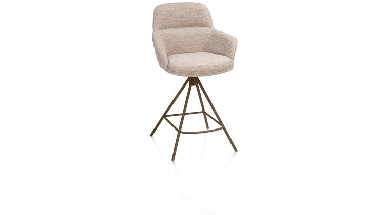 Henders en Hazel Mateo Steelbrown Poten Barstoel