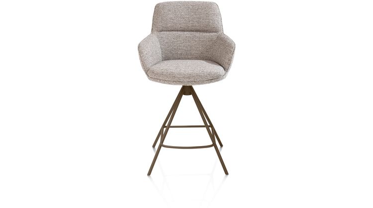 Henders en Hazel Mateo Steelbrown Poten Barstoel