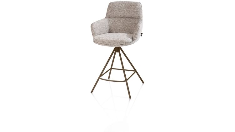 Henders en Hazel Mateo Steelbrown Poten Barstoel