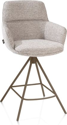 Henders en Hazel Mateo Steelbrown Poten Barstoel