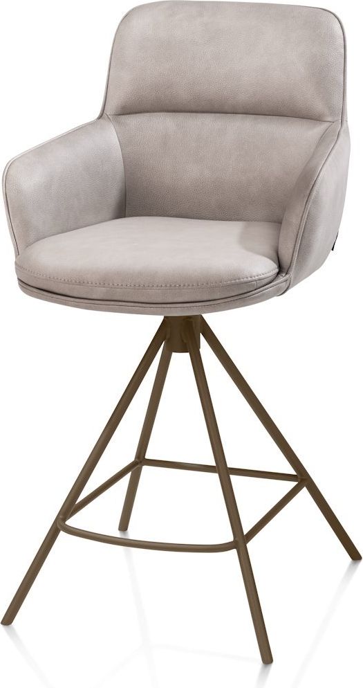 Henders en Hazel Mateo Steelbrown Poten Barstoel