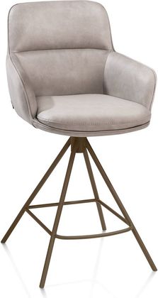 Henders en Hazel Mateo Steelbrown Poten Barstoel