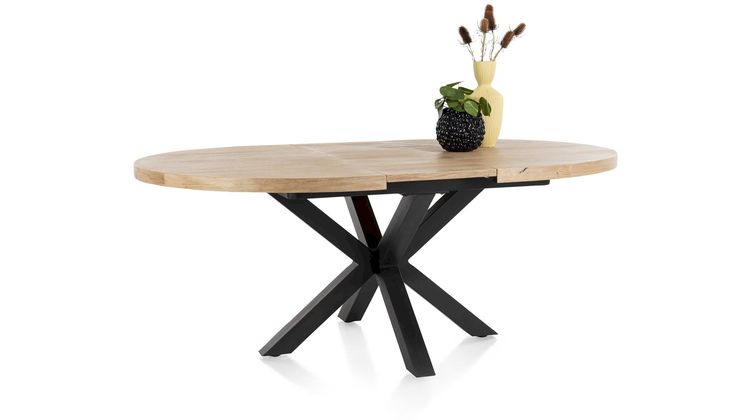 Henders en Hazel Metalox Rond Uitschuiftafel